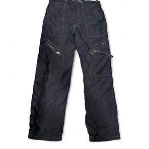 Bugle Boy Black double lined cargo pants